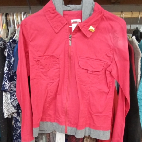 Danskin Jackets & Blazers - Danskin Red and Gray Utility Jacket